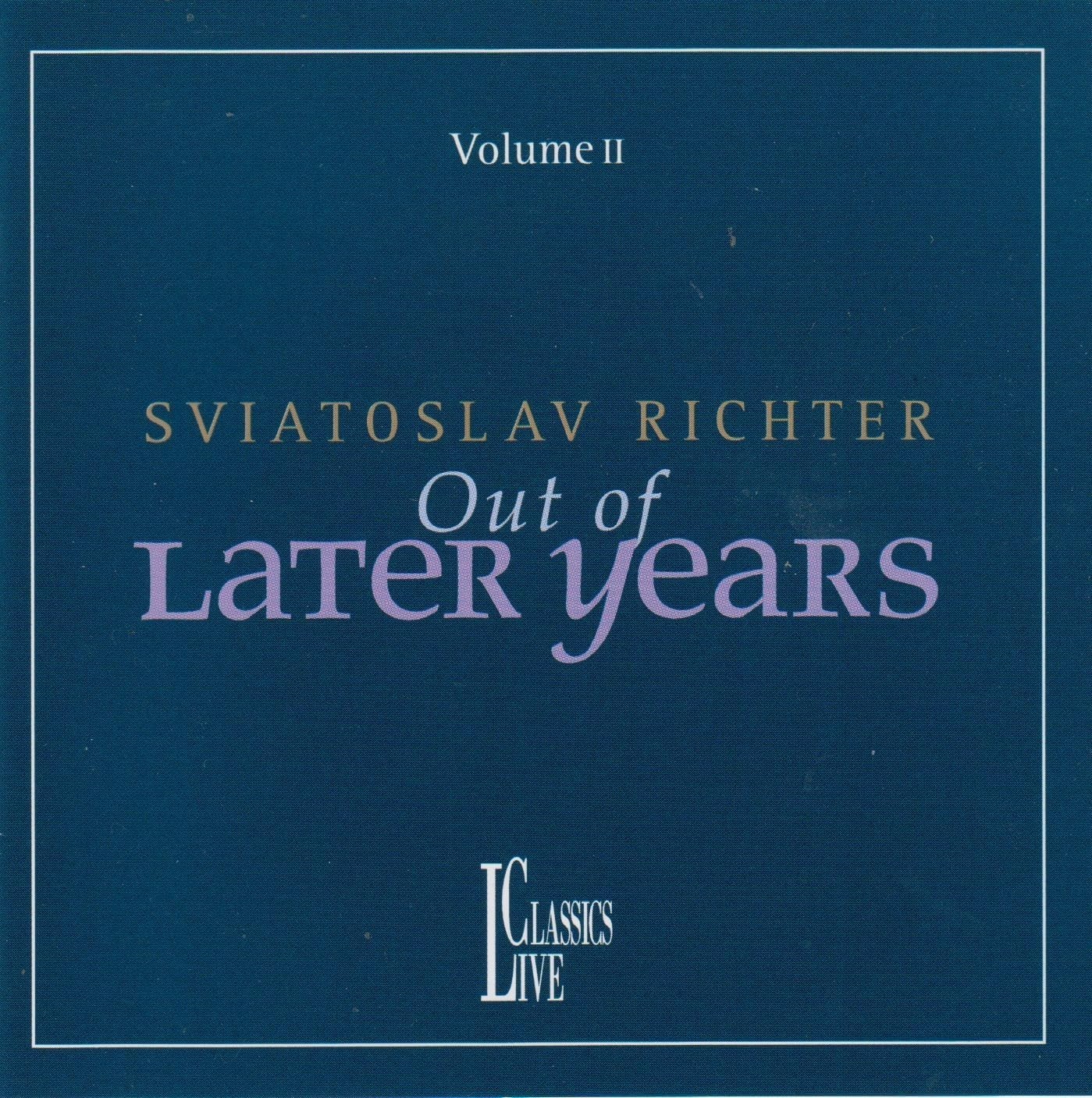 Sviatoslav Richter Out Of Later Years II Prokofiev Scriabin Classics Live CD