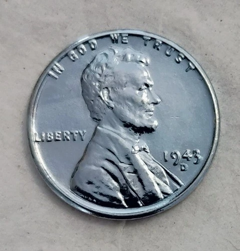 1943-D UNCIRCULATED STEEL PENNY