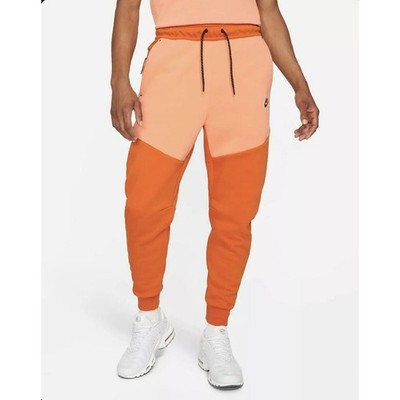 Nike NSW Sportswear Tech Fleece Joggers Mens Size M Campfire Orange CU4495-893