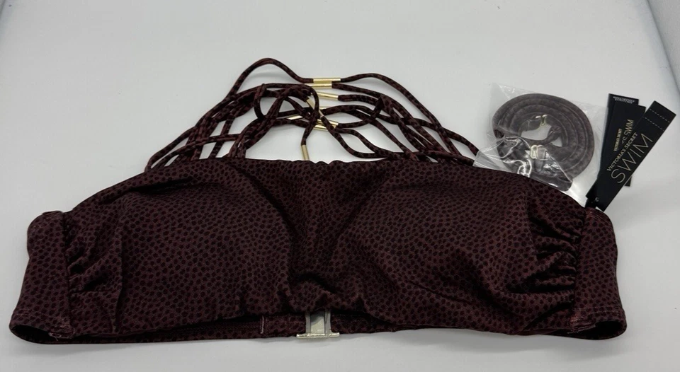 Top de bikini Victoria's Secret Swim VS Archives con tiras herrajes bandeau talla S nuevo con etiquetas Foto 3 de 4