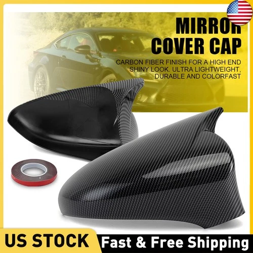 Carbon Fiber Rearview Side Mirror Cover Cap For 2013-2020 Lexus IS GS CT LS H