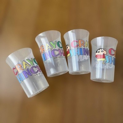 Crayon Shin-chan Nohara Shin-nen Plastic Cup Set 4 Used Kids Drinkware
