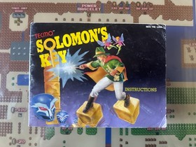 NES Nintendo Solomon's Key CIB sello redondo completo con p&oacute;ster manual probado Tecmo
