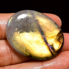 Natural Labradorite Oval Shape Cabochon Loose Gemstone 59.5 Ct 36X27X6 mm A-6807