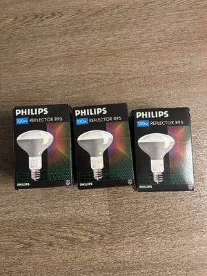 2 x Philips Reflector R95 100W E27 30° Unbenutzt in OV.. Reflektoren, Lampe 