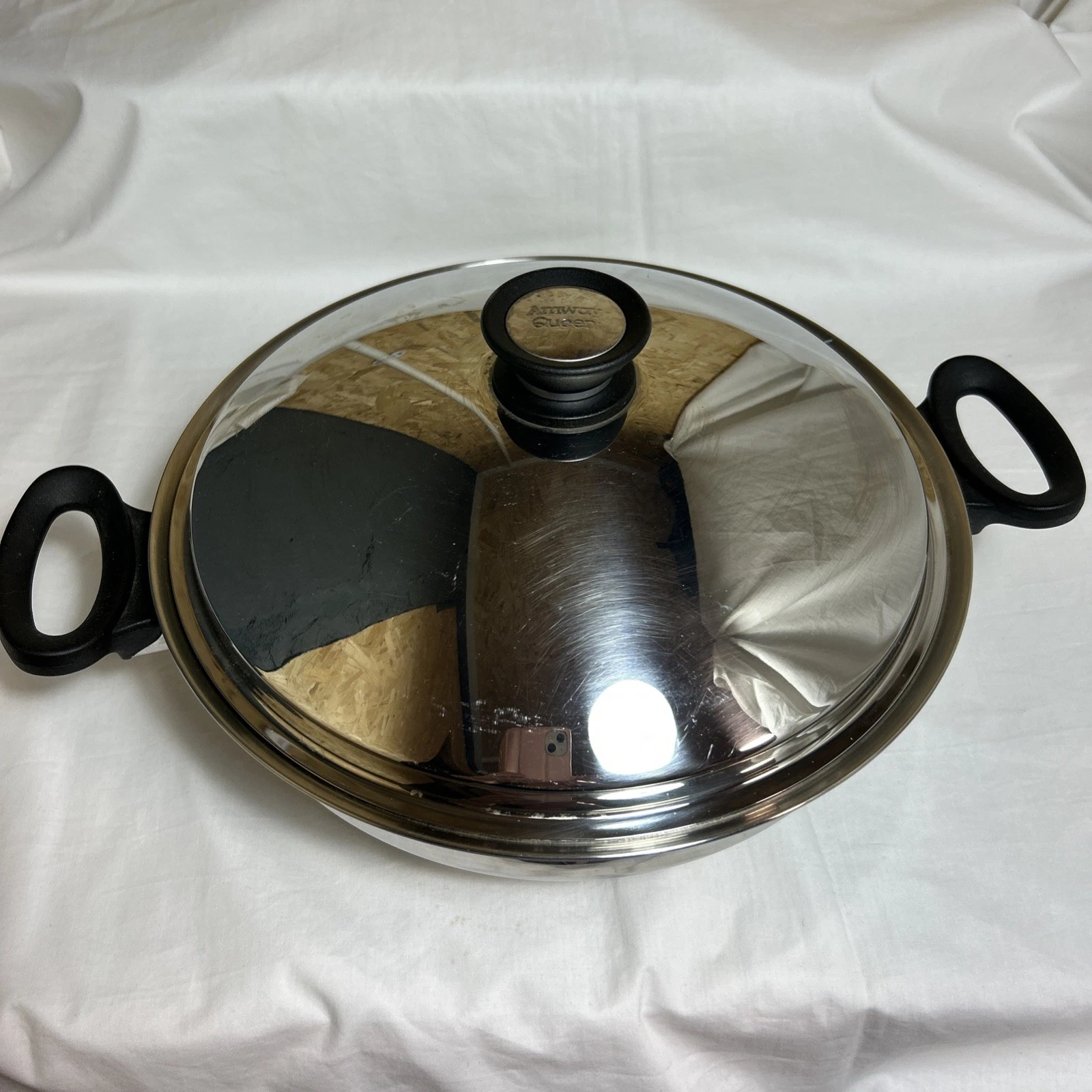 Amway Queen 7-ply Stainless Steel Wok with Lid In VGC
Opens in a new window or tab