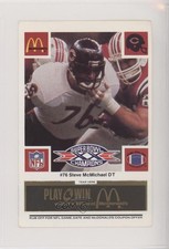 1986 McDonald's Play & Win Chicago Bears Black Tab Steve McMichael HOF 00ah