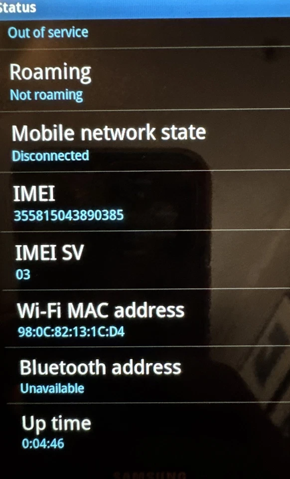 Samsung Galaxy SGH-i997 16 gb (ATT) Black Fast Ship Very Good Used Vintage - Image 2 of 3