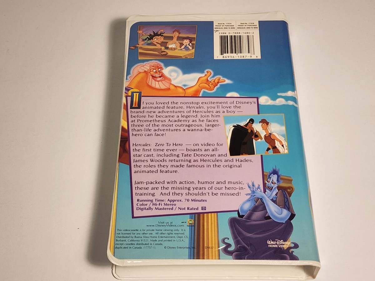 Hercules: Zero to Hero (VHS, 1999) 786936108798| eBay