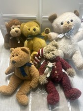 Lot Of 5 Vintage Teddy Bears