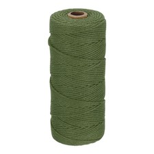 2mm x 186 Yard Deep Green Natural Cotton Macrame Rope, 2 Strands