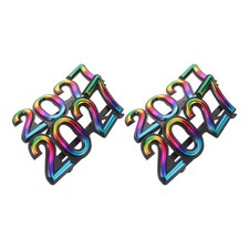 4Pcs New Year Photo Props 2027 Plastic Multi Color Novelty Eyeglasses for Decor