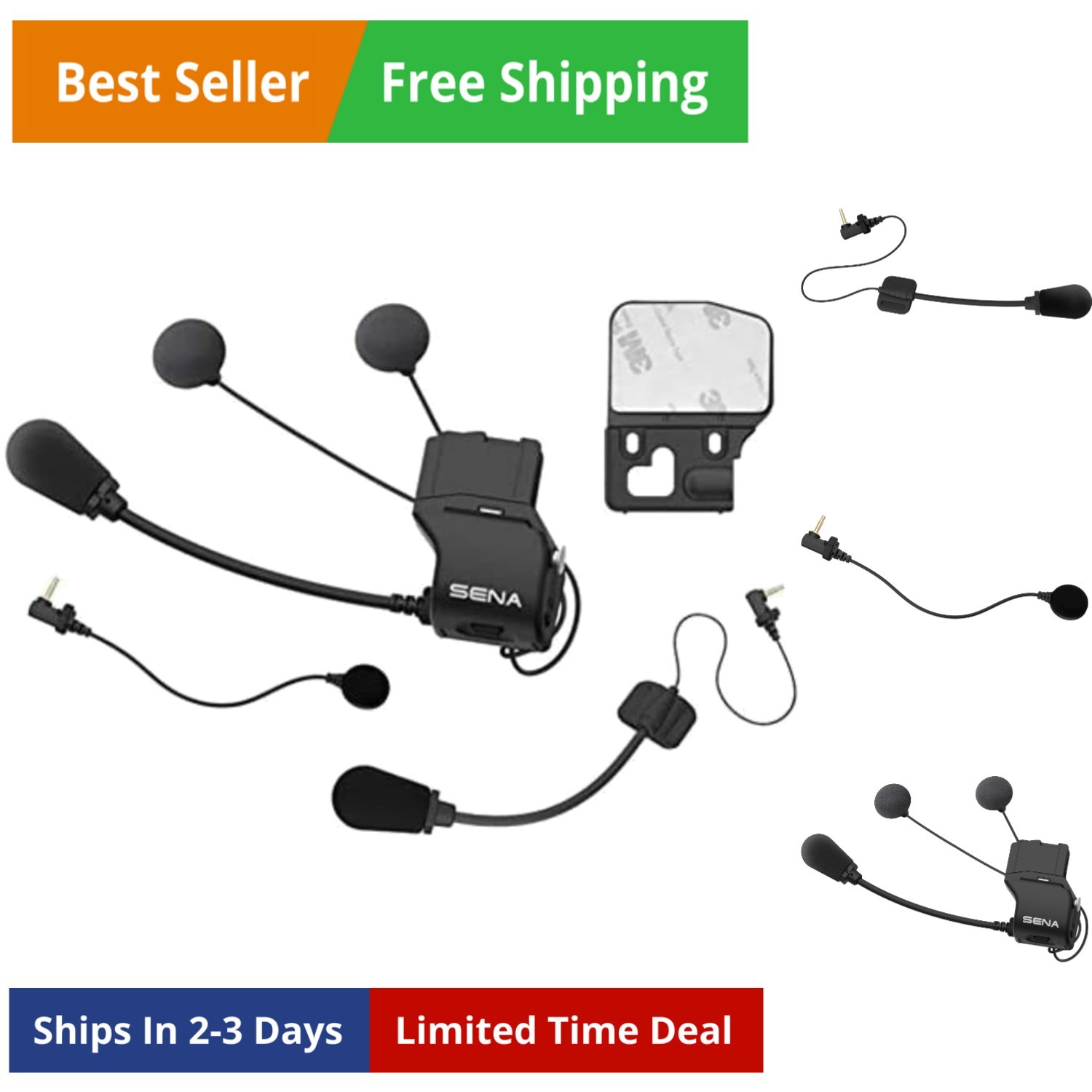 Universal Helmet Clamp Kit with Slim Speakers 20S, 20S EVO, 