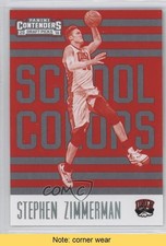 2016 Panini Contenders Draft Picks School Colors Stephen Zimmerman #19 READ 1i7