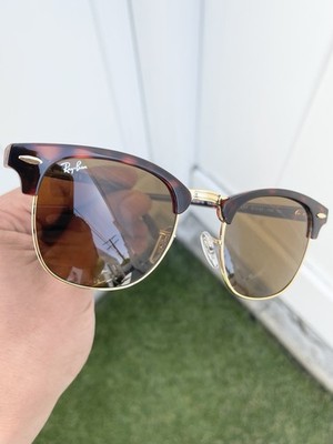 New Ray Ban Classic  Clubmaster RB3016 3016 Red Havana Brown Size 51/21