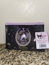 Sanrio Zipper Pouch Kuromi My Melody Dual Sided, Kawaii Storage Makeup Bag