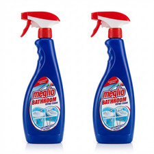 MEGLIO Bathroom Cleaner Spray 2-Pack 650ml – Limescale, Rust & Soap Scum Remover 19.65 per litre