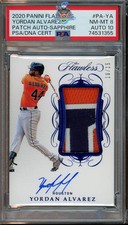 2020 Yordan Alvarez PSA 8 10 Flawless Rookie Patch Auto Sapph #PAYA 10/15