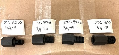 Multiple OTC  Internal/External Threaded Adapters for use with Push-Puller legs