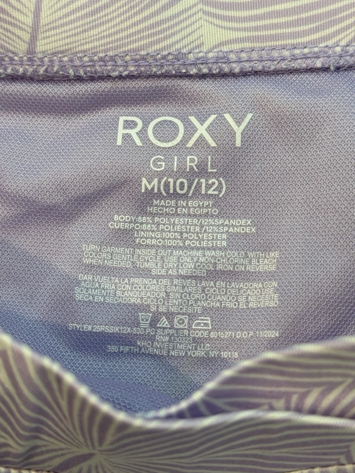 Roxy Meninas Lavanda Natação 2 Peças Protetor de Erupção Cutânea e Parte Inferior Tamanho Médio 10/12 - Imagem 4 de 4
