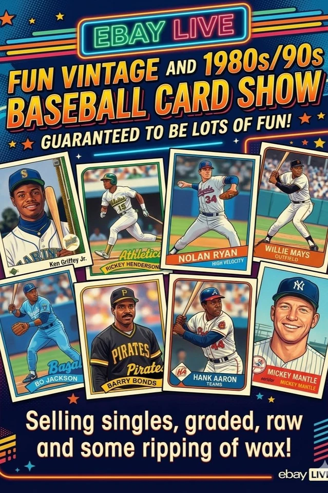 ⚾Vintage + Junk Wax Baseball Card Show 👨Plus some Ripping - Lots of Fun!🤩