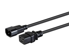 Power Cord - 6ft - Black IEC 60320 C19 to IEC 60320 C14, 16AWG, 10A, 100-250V