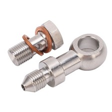 Banjo Bolt Kit M10x1.0 Stainless Steel Oil Resistant Hose Barb Washer Kit For