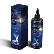 300g Crystal UV Resin Hard, High Gloss UV Cure Epoxy Resin Clear Kit Ultravio...