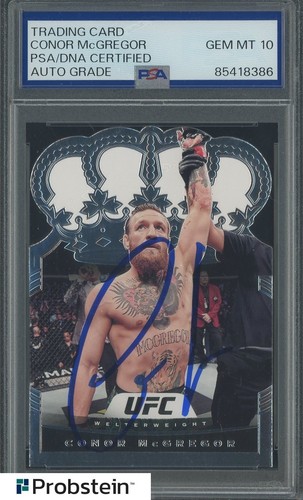 Conor McGregor Signed 2021 Panini Chronicles Crown Royale #14 PSA/DNA 10 AUTO