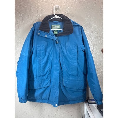 LL Bean Waterproof PrimaLoft Ski Jacket Marine Blue Women's Size Medium Reg