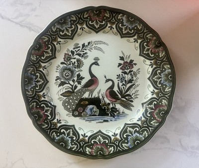 Villero & Boch PAON Peacocks Birds Plate Wall Hanging 10.5 In Handaus Gemalt
