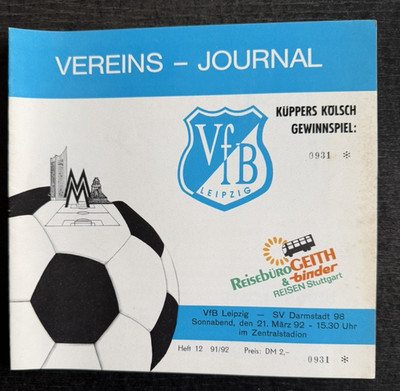 II. BL 91/92 VfB Leipzig-SV Darmstadt 98, 21.03.1992