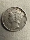 1937 S Mercury Dime In Very Fine Condition.