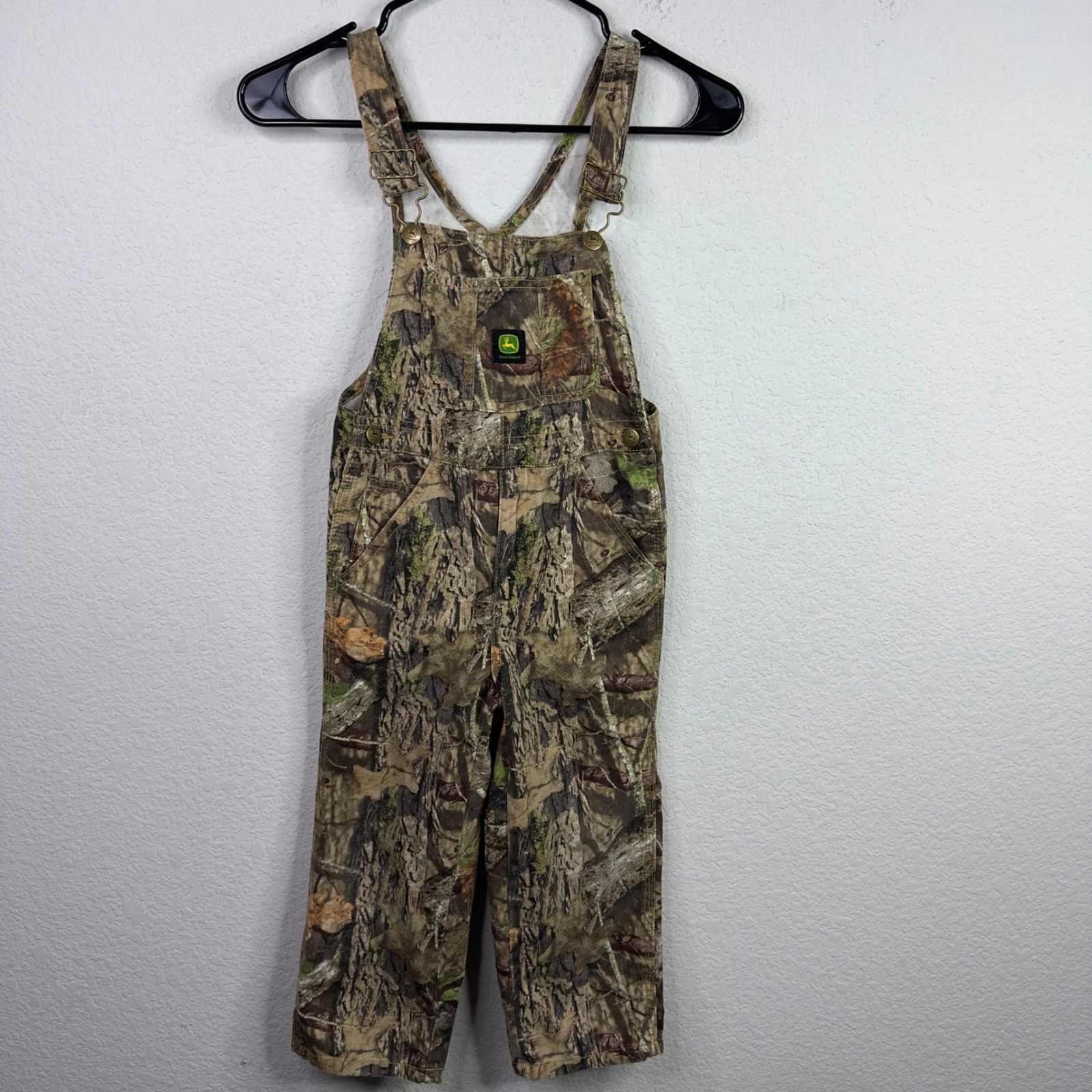 John Deere Mossy Oak Overalls Kids 6 Camo Bib Hunting Gorpcore Farm Outdoors
