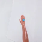 Vtg Vintage Barbie Doll Jewelry Accessory ~ Turquoise Round Ring for Doll