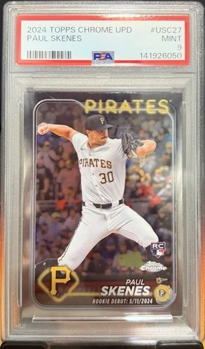 2024 Topps Chrome Update Paul Skenes Rookie (RC) PSA 9 MINT Pirates