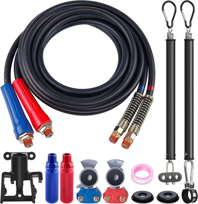 15 FT Semi Truck Air Line Kit Straight Heavy Duty Air Line Hoses with Gladhands,