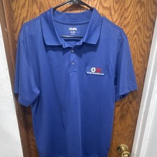 Cintas Blue Polo Work Shirt M-RG Unisex Uniform Bakery Industry Employee Apparel