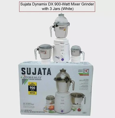 Sujata Dynamix 900W Heavy Duty Mixer Grinder with 3 Jars, 220V
