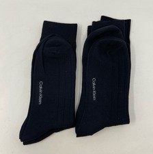 Calvin Klein Men's Dress Crew Socks 4-Pack, Black Solid, Size 7-12 Cotton Blend