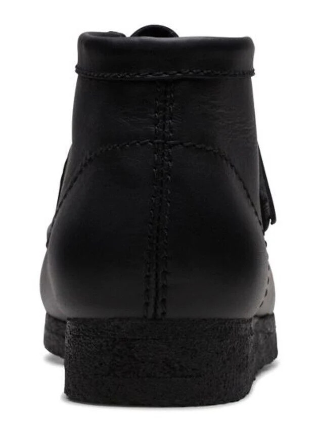 Clarks Wallabee Boot - Black Leather - 26155512 - Men's | eBay