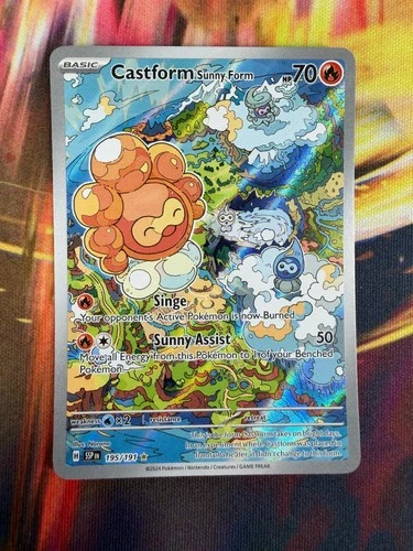 Castform Sunny Form 195/191 NM Illustration Rare Surging Sparks 2024 Pokemon TCG