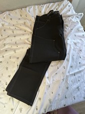 Dovetail Workwear Black Canvas Cargo Pants Cotton 28 Inseam Womens 16