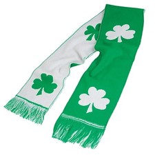 48"X 7" Shamrock Scarf One Size, Green
