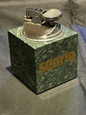 Vintage Marble Table Lighter London Paperweights Ltd Searle Promo Petrol Working