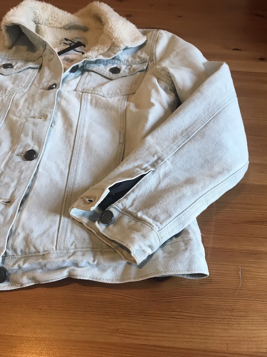 Brave soul denim jacket with fleece collar 2025