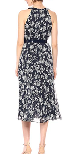 tommy hilfiger women's coin toss chiffon long dress