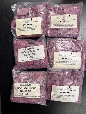 Pink Pigment dyes by Bekro-   6lb dye for carve candles and Overdipping