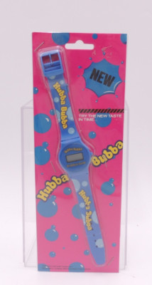 Vintage Wrigley s Hubba Bubba Bubble Gum Digital Wrist Watch 1980s *NOT WORKING