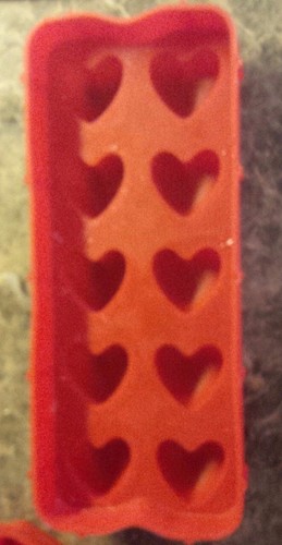 HIC PUFFY THICK HEART SHAPED SILICONE ICE CUBE MAKER 10 HEARTS ball tray - Picture 2 of 3